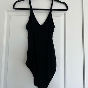 black small talula plunge bodysuit
